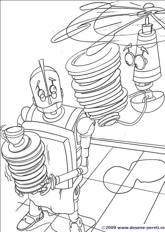roboti desene colorat
